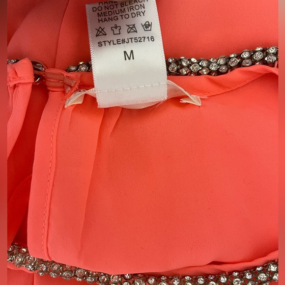 A’gaci Neon Color Sleeveless Blouse w/ Embellished Collar - Picture 7 of 8